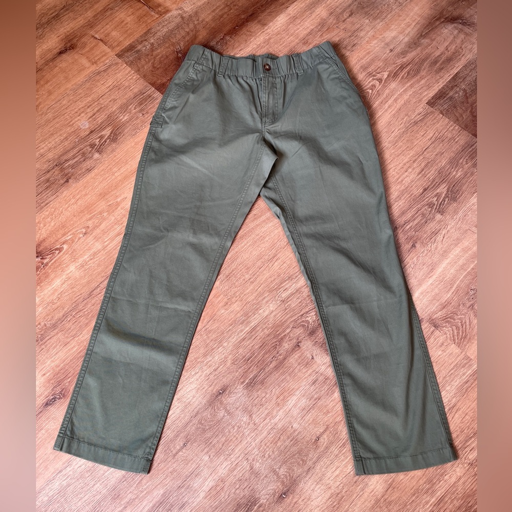 LL Bean womens pants size 10P petite green hiking‎ army green surplus style camp